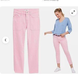 Vineyard Vines Jamie Utility High Rise Straight Crop Pants – Size 25 – Pink